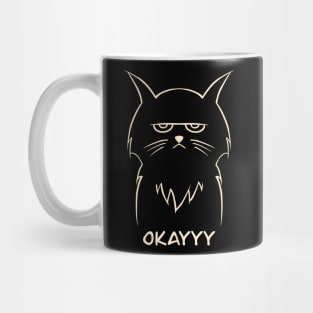 Annoyed cat (White) Mug